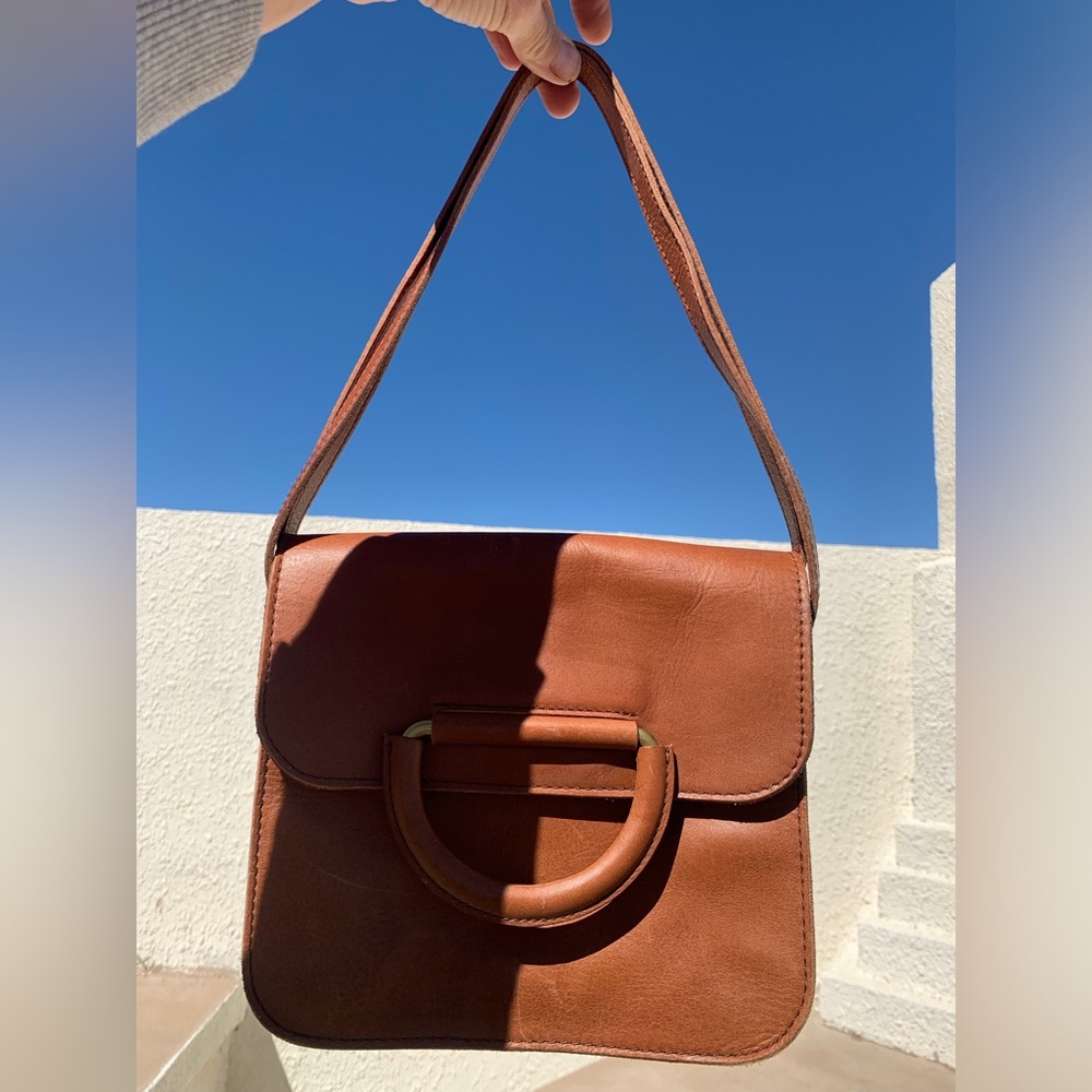 MadeWell Brown Leather Retro style Shoulder bag